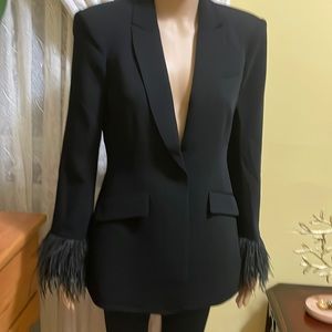 Cinq a Sept blazer with faux fur.